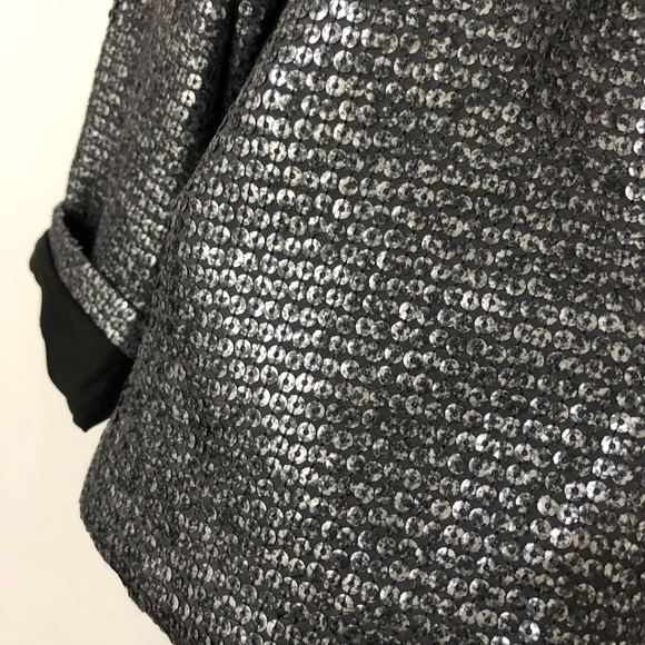 Silence & Noise Gunmetal Sequin jacket - Picture 6 of 8